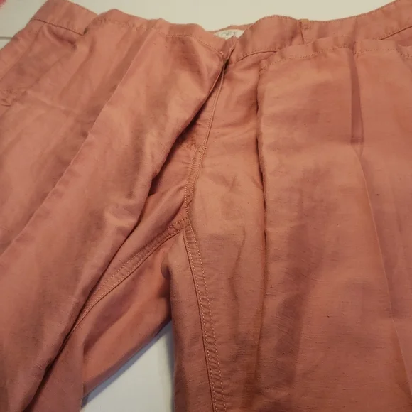 Loft  Marisasize 8 linen blend dusty rose colored pants  E86 - Picture 9 of 10